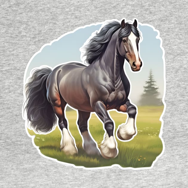 Clydesdale or Shire Horse Sticker by candiscamera